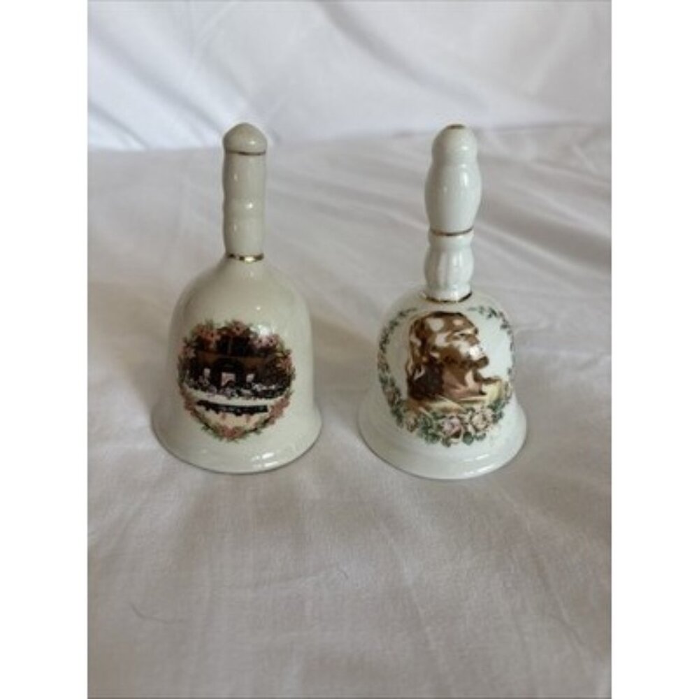 2 Spiritual Dinner Bells Last Supper Jesus Face - Picture 1 of 4